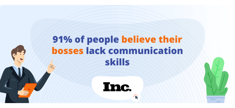 91% of bosses lack communication says this internal communication statistic