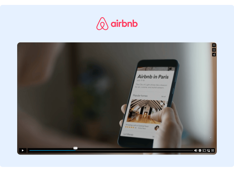 Airbnb Video Ad promoting the flexibility to book a property anywhere in the world