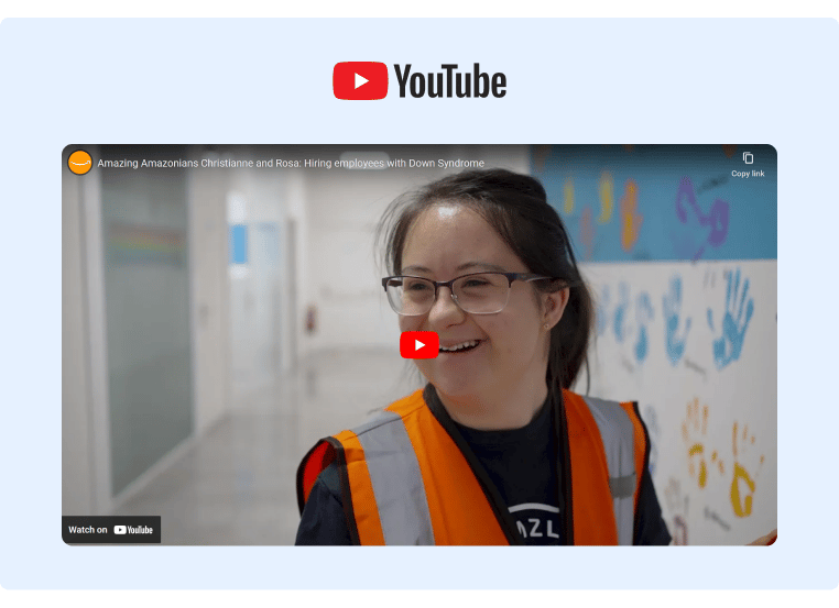 Amazon created a YouTube video featuring their employees with special abilities