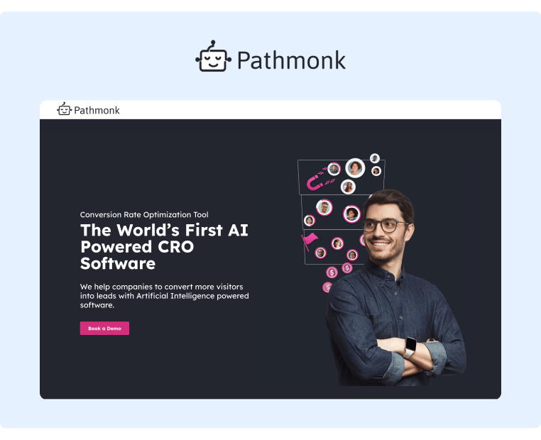 Best AI Tools for Marketing - Pathmonk Landing Page