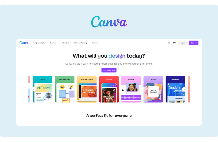 Canva Landing Page