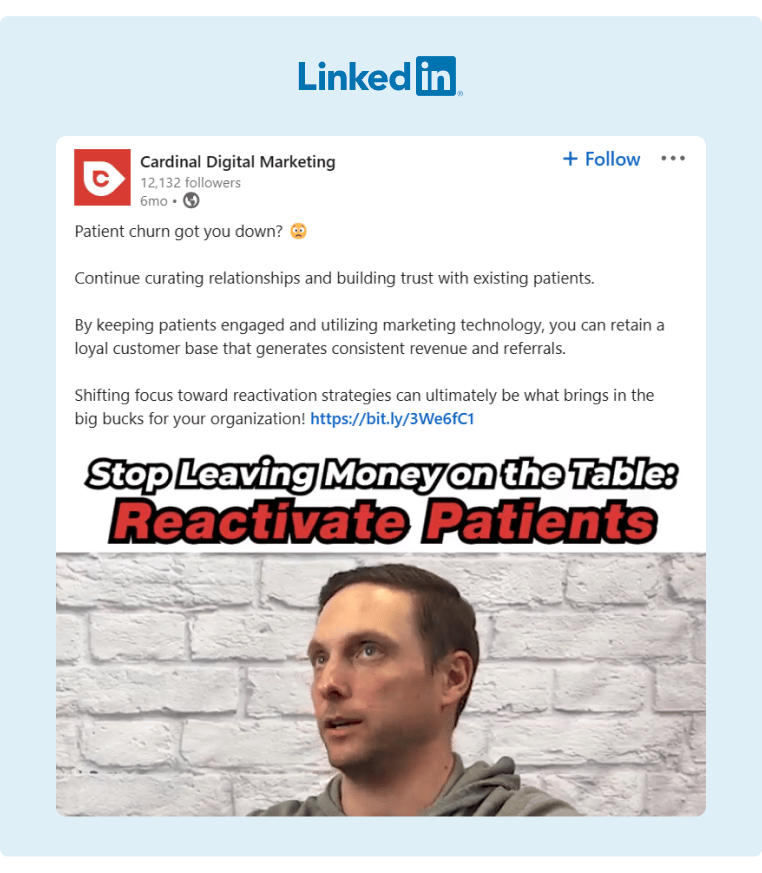 Cardinal Digital Marketing posted a video on LinkedIn using a portion of one of their podcast episodes
