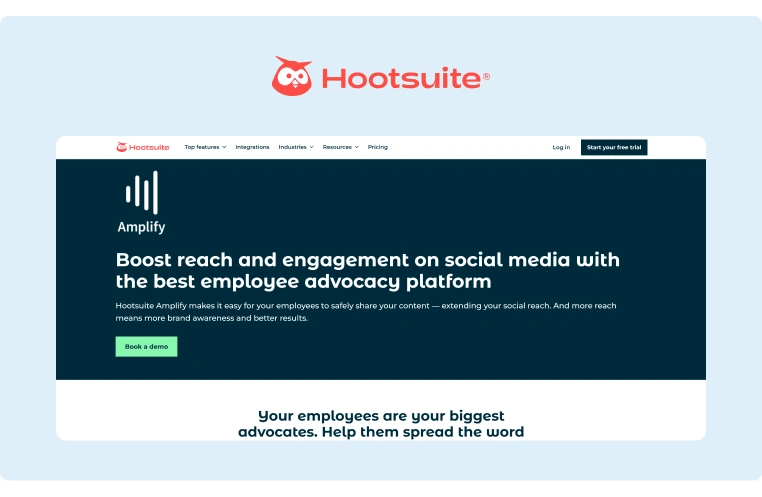 Employee Advocacy Tools - Hootsuite Amplify