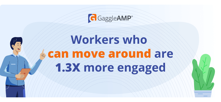 Employee Engagement Statistics - Moving Around Improves Engagement