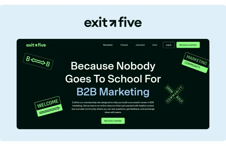 ExitFive Landing Page