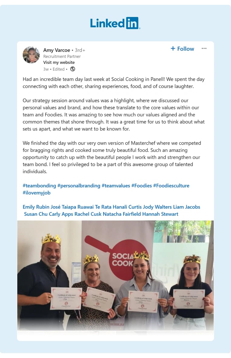 Foodstuffs North Island promotes team engagement and connection through fun activities