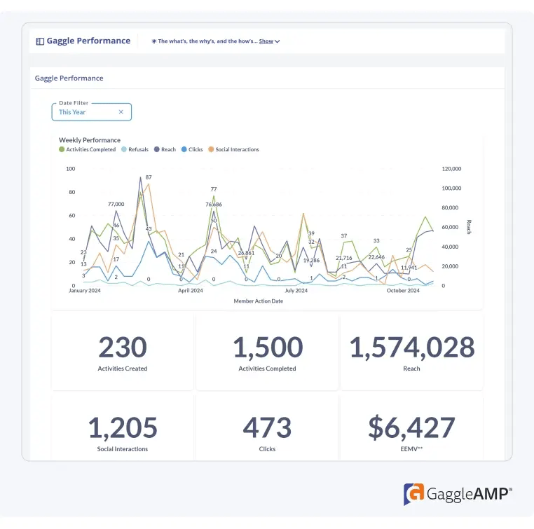 GaggleAMP All Activity Report