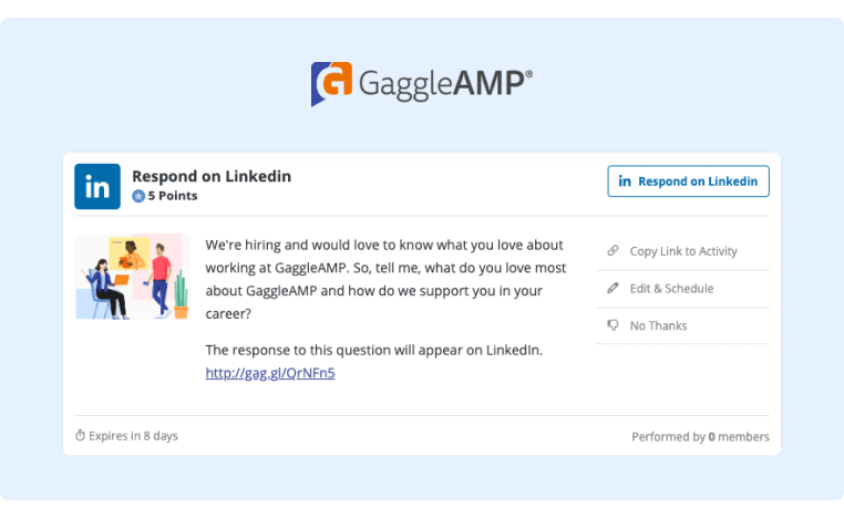 Generate Leads on Social Media - GaggleAMP Question activity on LinkedIn