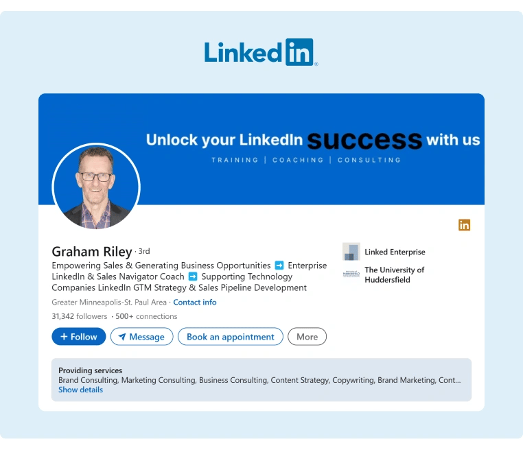 Graham Rileys Optimized LinkedIn Profile