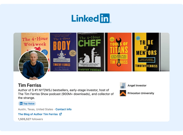 Great Personal Brand Statements - Tim Ferris Profile