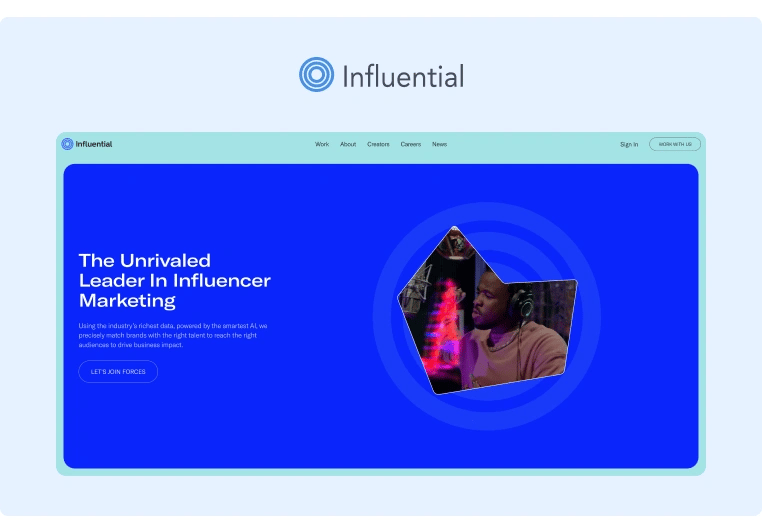 Influential Landing Page