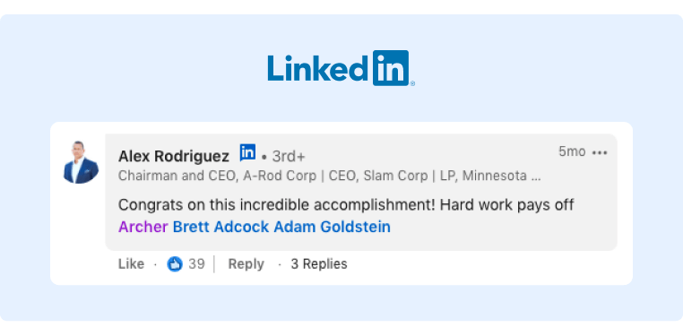 LinkedIn Post Example - Alex