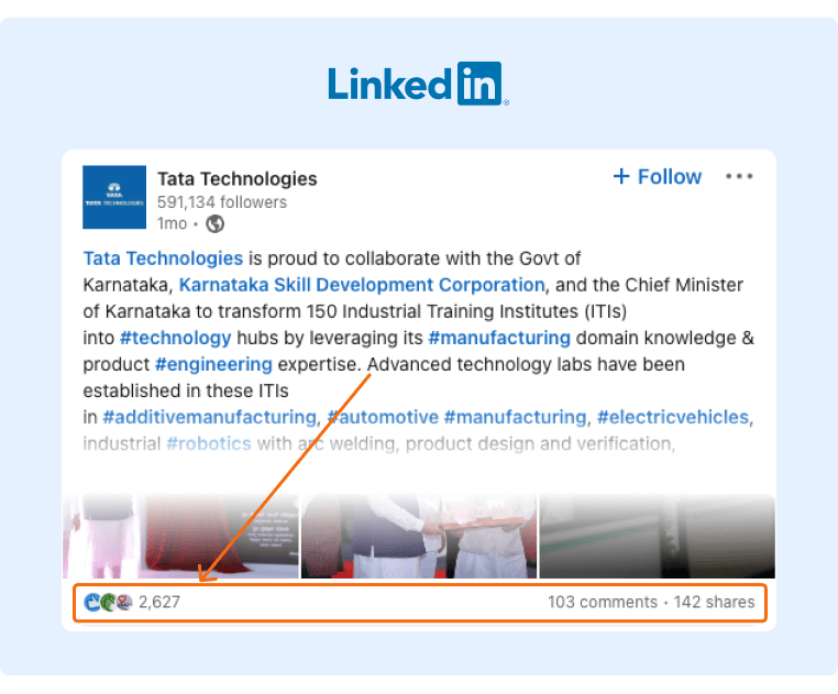 LinkedIn Post Examples - Tata Technology