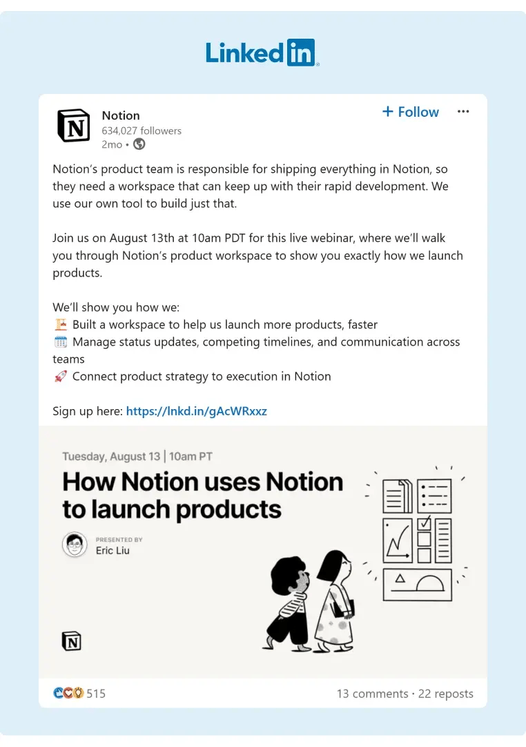 Notion visual identity always features minimalistic black and white colors for their illustrations