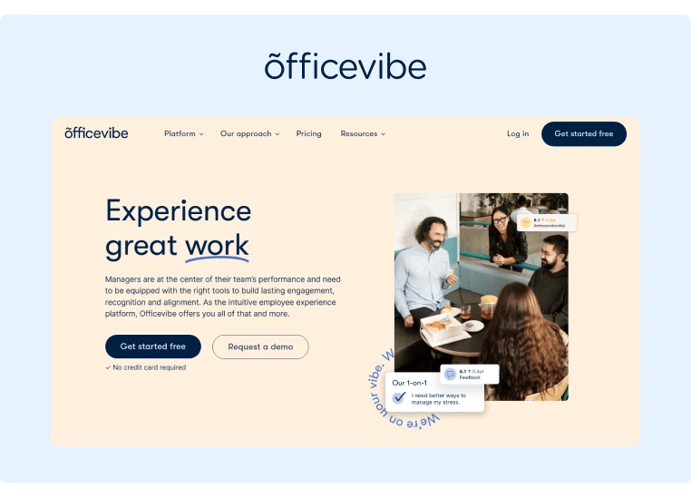 Officevibe Landing Page