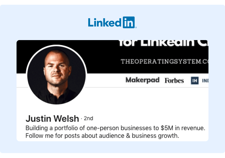 Personal Brand on LinkedIn - State exactly who you are looking to connect