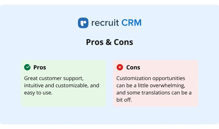 RecruitCRM - Pros & Cons