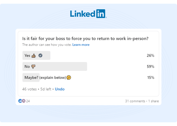 Return to Work in Person LinkedIn