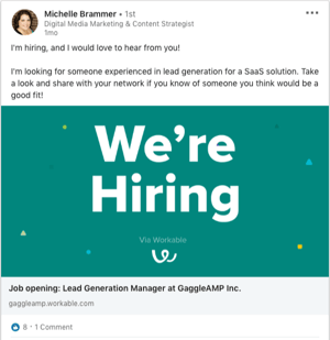 LinkedIn Job Posting Hiring Recruiting Human Resources