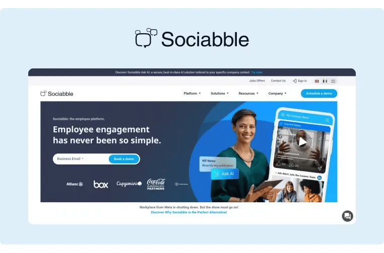 Sociabble Landing Page