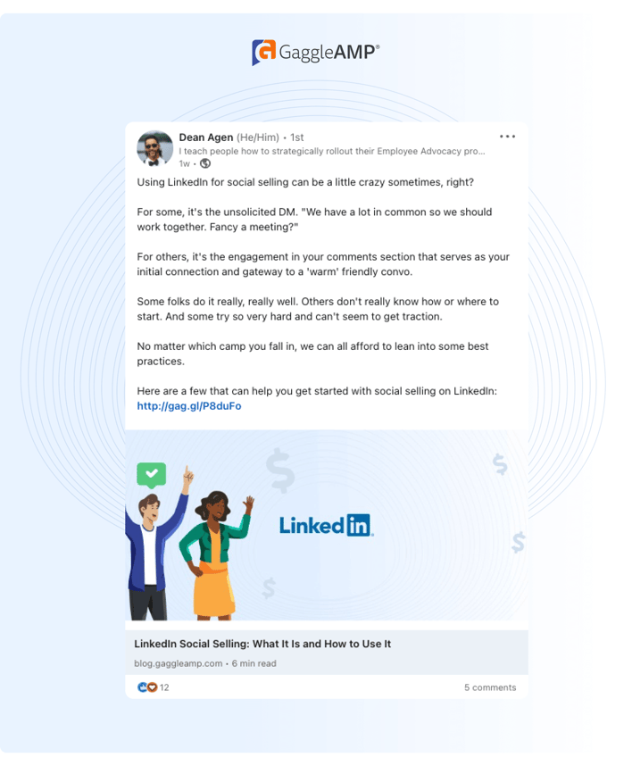 Social Selling Strategy - Example LinkedIn Post