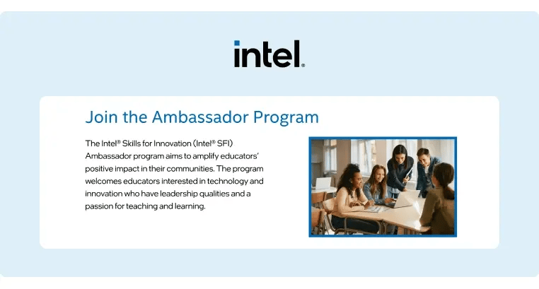 Successful Ambassador Programs - Intel Skills for Innovation