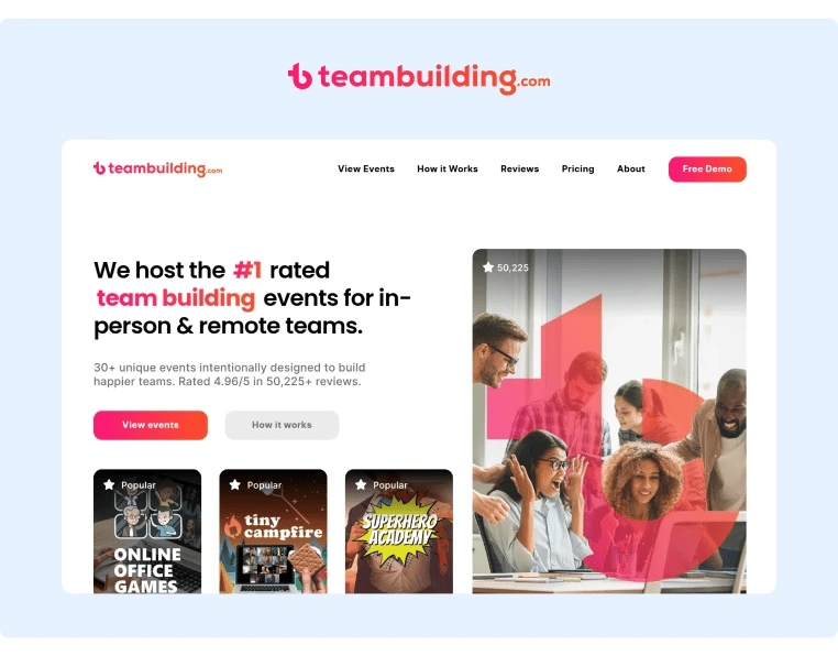 Teambuilding Landing Page