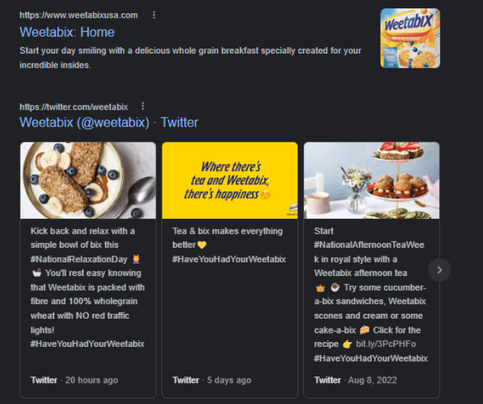Weetabix Search Results