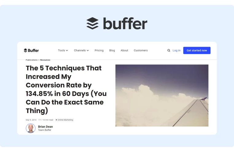 Brian Deans guest post about increasing your convertion rates on Buffer