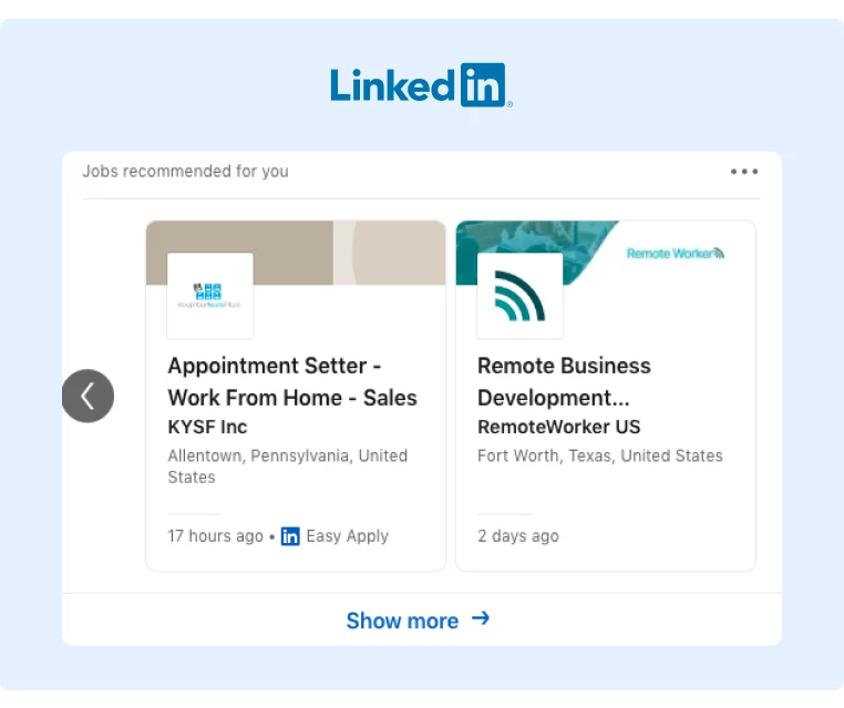 Example of targeted LinkedIn Job Ads