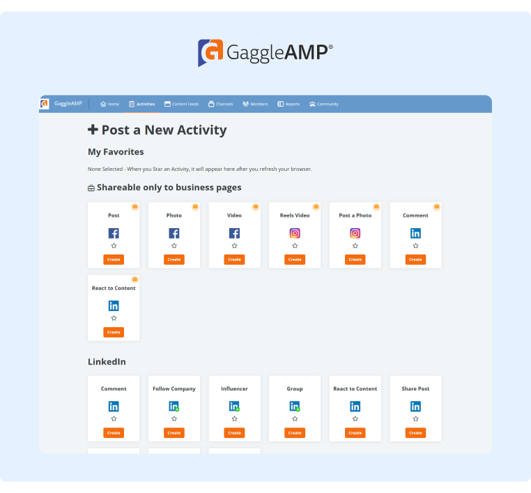 GaggleAmp New Activity Dashboard