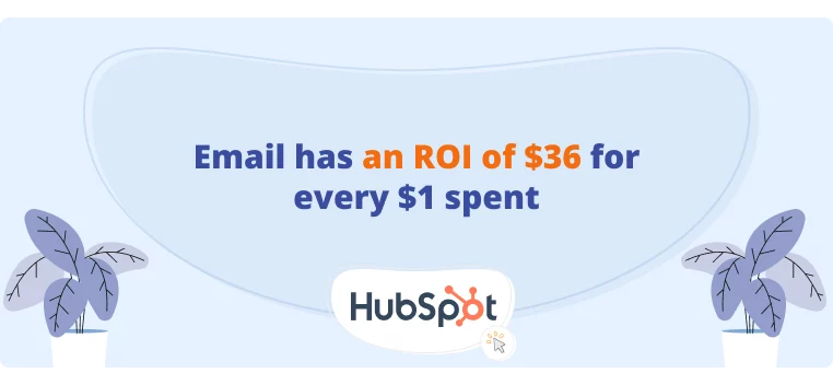 HubSpot findings on the benefits of using emails on your awareness campaign