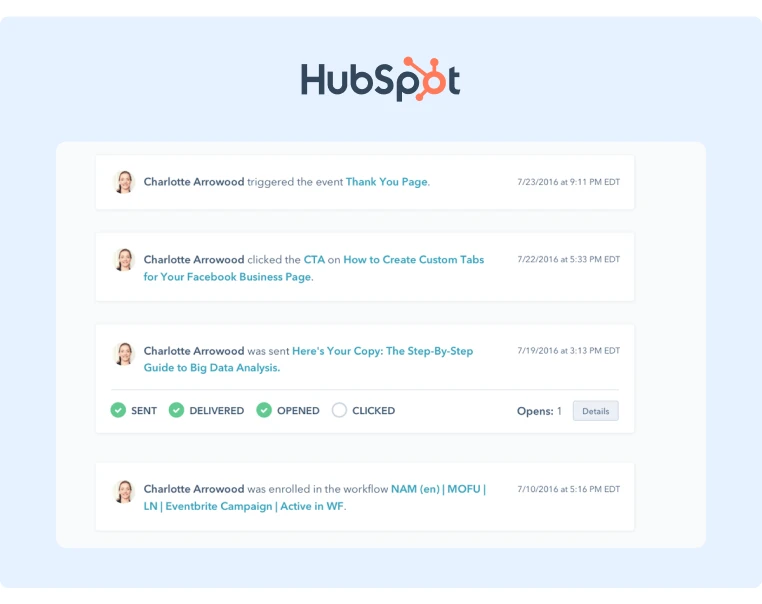 Lead Stages from a HubSpot Contact entry
